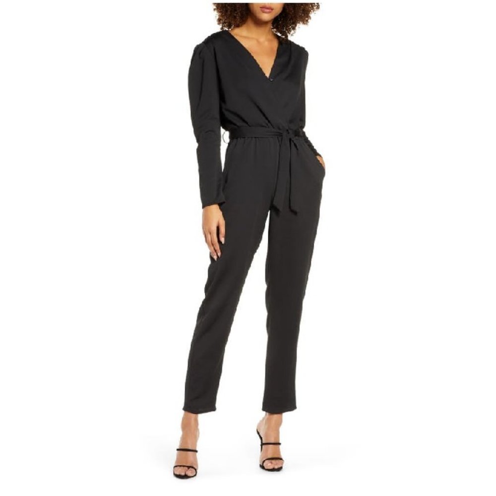Fraiche By J Utility Long Sleeve Jumpsuit